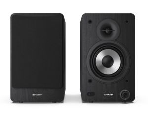 Аудио система Sharp Audio Systems CP-SS30(BK), Hifi Systems BOOKSHELF SPEAKERS 60W (2 x 30W) RMS 2, Bluetooth v5.0, USB playback, MP3 Audio decoder, RCA L/R In, 3.5mm Aux-in / line-in, Digital optical-in, Wooden speaker, Black