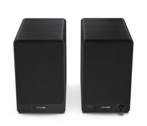 Аудио система Sharp Audio Systems CP-SS30(BK), Hifi Systems BOOKSHELF SPEAKERS 60W (2 x 30W) RMS 2, Bluetooth v5.0, USB playback, MP3 Audio decoder, RCA L/R In, 3.5mm Aux-in / line-in, Digital optical-in, Wooden speaker, Black