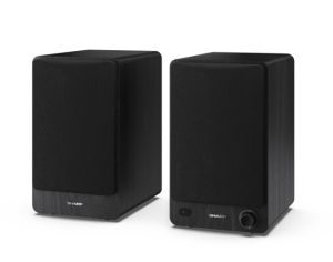 Аудио система Sharp Audio Systems CP-SS30(BK), Hifi Systems BOOKSHELF SPEAKERS 60W (2 x 30W) RMS 2, Bluetooth v5.0, USB playback, MP3 Audio decoder, RCA L/R In, 3.5mm Aux-in / line-in, Digital optical-in, Wooden speaker, Black