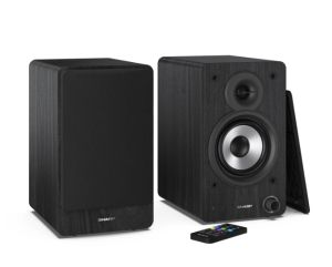 Аудио система Sharp Audio Systems CP-SS30(BK), Hifi Systems BOOKSHELF SPEAKERS 60W (2 x 30W) RMS 2, Bluetooth v5.0, USB playback, MP3 Audio decoder, RCA L/R In, 3.5mm Aux-in / line-in, Digital optical-in, Wooden speaker, Black