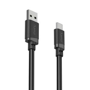 HAMA Кабел USB-A - USB-C, 2 м, черен