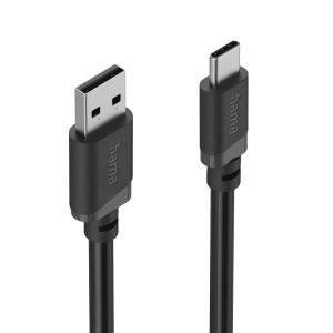 HAMA Кабел USB-A - USB-C, 2 м, черен
