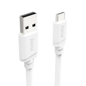 HAMA Кабел USB-A - USB-C, 2 м, бял