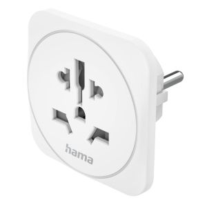 Travel Adapter тип E и F, 3-пинов, универсален, от цял ​​свят към Европа, бял