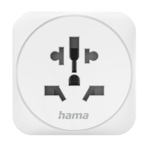 Travel Adapter тип E и F, 3-пинов, универсален, от цял ​​свят към Европа, бял
