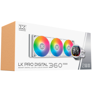 Xigmatek LK Pro 360 Digital Arctic (WH AIO,Digital LCD Pump & 360mm PWM Fan,Mini ARGB Controller,Intel & AMD & 20xx)