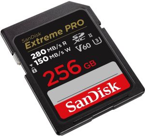 SanDisk Карта памет Extreme Pro SDXC 256GB 280MB/s & 100Mb/s Class 10 UHS-II