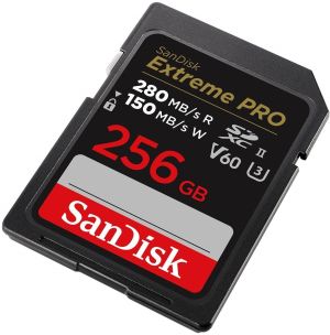 SanDisk Карта памет Extreme Pro SDXC 256GB 280MB/s & 100Mb/s Class 10 UHS-II