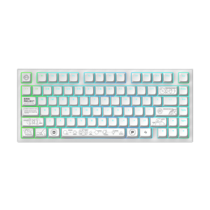Геймърскa безжична клавиатура Dark Project ALU81A Terra Nova R2 White RGB