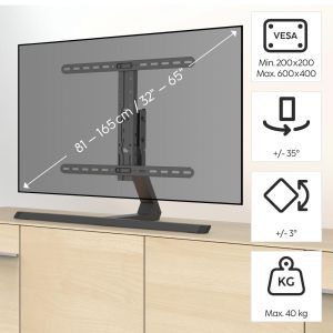 HAMA Стойка за TV Stand "Design" до 165см / 65"/, до 40 кг