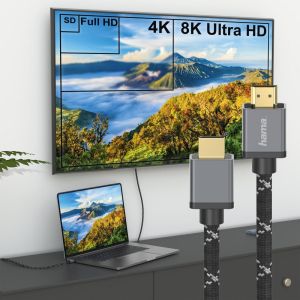 HAMA Кабел Ultra High Speed HDMI - HDMI, 8K, 5.0 м, 48Gbit/s, сертифициран
