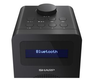 Радио Sharp Radios DR-430(BK), DIGITAL RADIO, Bluetooth 5.0, 5W, 20 DAB+/DAB/FM, Auto time/date, LCD Display, Dual alarm, 3.5mm Headphone jack / line-out, Black