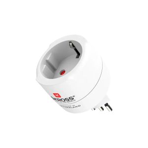 Skross универсален адаптер World to CH+IT+ Brasil, USB
