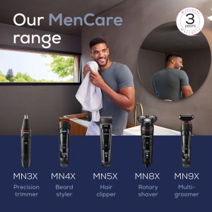 Машинка за подстригване Beurer MN9X body groomer, 11 attachments with 16 cutting lengths for trimming and shaving on the entire body, Waterproof (IPX7),  Quick-charge function, LED display, Incl. practical hard case