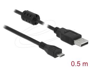 Кабел DeLock USB 2.0 Type-A мъжко - Micro USB -B мъжко