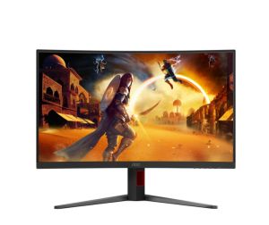 Монитор AOC C32G4Z, 31.5" Curved 1500R, VA, WLED, 1920x1080@260Hz (OC, Native 240Hz), 4ms GtG, 0.3ms MPRT, 300cd m/2, 3500:1, Adaptive Sync, FlickerFree, Anti Blue Light, 5Wx2, Tilt, Height Adjust, Swivel, 2xHDMI, DP
