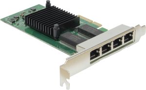 Мрежова карта Inter-Tech Argus ST-7238 PCIe, 4xRJ45 10/100/1000