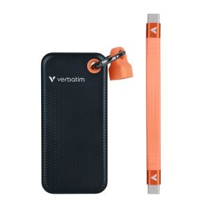 Твърд диск Verbatim Pocket SSD USB 3.2 Gen 2 512GB Black/Orange
