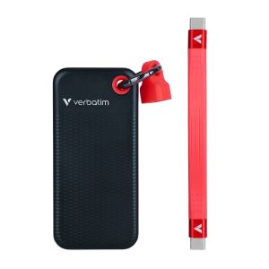 Твърд диск Verbatim Pocket SSD USB 3.2 Gen 2 512GB Black/Red