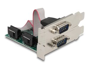 Delock PCI Express х 1 карта към 2 x сериен порт RS-232 мъжки, Low Profile