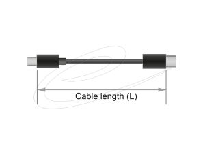 Кабел Delock USB-C 2.0 мъжко - USB-B мъжко, 2 м, Черен