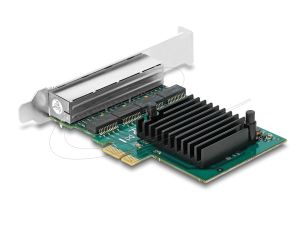 Delock Мрежова карта 4-порта 10/100/1000 Mb, PCI Ex x1, Realtek RTL8111F, Low profile bracket