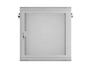 Комуникационен шкаф Lanberg rack cabinet 19" wall-mount 12U/600x450 with perforated door grey (flat pack)