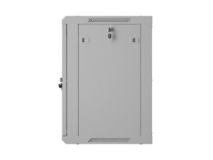 Комуникационен шкаф Lanberg rack cabinet 19" wall-mount 12U/600x450 with perforated door grey (flat pack)