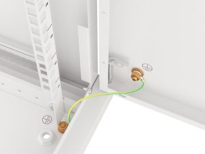 Комуникационен шкаф Lanberg rack cabinet 19" wall-mount 6U/600x600 for self-assembly with metal door grey (flat pack)