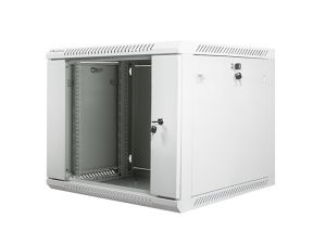 Комуникационен шкаф Lanberg rack cabinet 19" wall-mount 9U / 600x600 for self-assembly (flat pack), grey