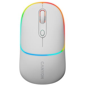 Безжична мишка Canyon OnClick 22 1600DPI Bluetooth 2.4GHz USB-C бяла (CNS-CMSW22SW)