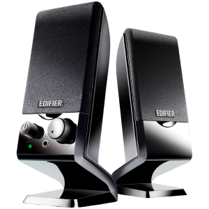 Edifier M1250 2.0 Audio System, USB, AUX, 1.2W (RMS), Volume Control, Black