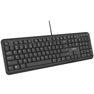 CANYON keyboard HKB-20 EN/BG Velvet Wired  Black