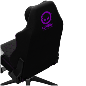 LORGAR CHA41, Ergonomic Gaming Chair Advanced, premium anti-stain fabric, Black/purple