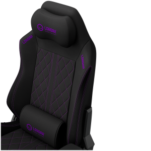 LORGAR CHA41, Ergonomic Gaming Chair Advanced, premium anti-stain fabric, Black/purple