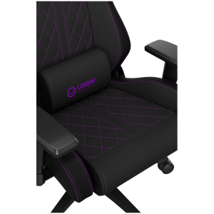 LORGAR CHA41, Ergonomic Gaming Chair Advanced, premium anti-stain fabric, Black/purple