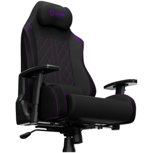 LORGAR CHA41, Ergonomic Gaming Chair Advanced, premium anti-stain fabric, Black/purple