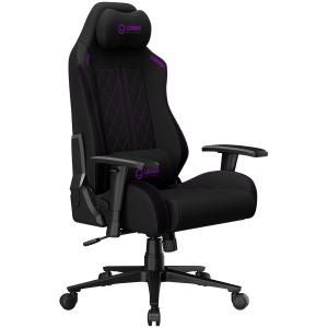 LORGAR CHA41, Ergonomic Gaming Chair Advanced, premium anti-stain fabric, Black/purple
