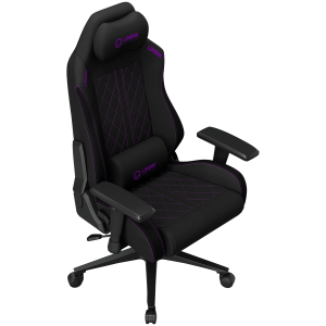 LORGAR CHA41, Ergonomic Gaming Chair Advanced, premium anti-stain fabric, Black/purple