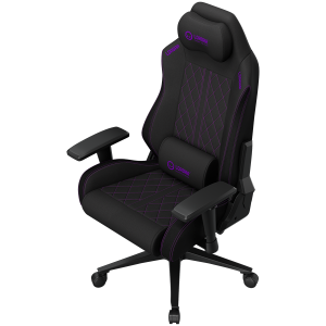 LORGAR CHA41, Ergonomic Gaming Chair Advanced, premium anti-stain fabric, Black/purple