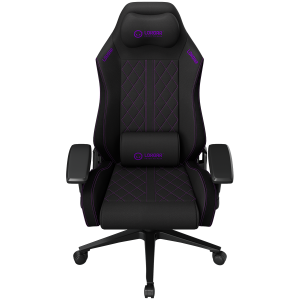 LORGAR CHA41, Ergonomic Gaming Chair Advanced, premium anti-stain fabric, Black/purple
