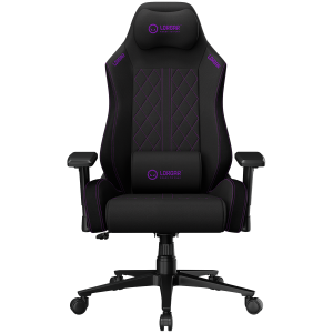 LORGAR CHA41, Ergonomic Gaming Chair Advanced, premium anti-stain fabric, Black/purple