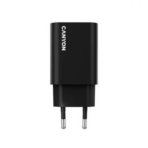 Зарядно устройство Canyon OnCharge 30W USB-C Power Delivery Черен (CNE-CHA30CLB)