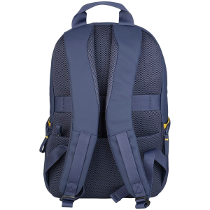 The Laser backpack for 15.6'' laptops and 16'' MacBooks, made from water-resistant resin-coated fabric obtained from recycled plastic, features a compact design and excellent pocket organization.
