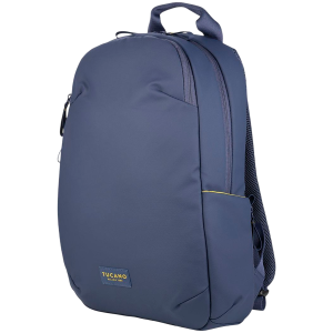 The Laser backpack for 15.6'' laptops and 16'' MacBooks, made from water-resistant resin-coated fabric obtained from recycled plastic, features a compact design and excellent pocket organization.