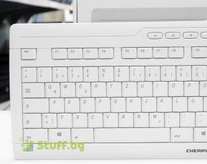 Разопакована клавиатура Cherry Stream 3.0 немска подредба USB White