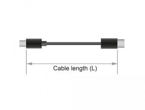 Кабел Delock  DisplayPort мъжко - DisplayPort мъжко, 2.0м, 8K 60 Hz, Черен