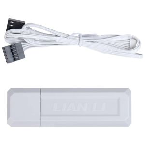 Вентилатори 3бр Lian Li UNI FAN CL Wireless ARGB PWM Reverse - 120 mm Бели + Контролер
