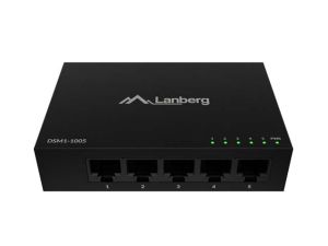 Комутатор Lanberg switch DSM1-1005 5-port, 1GB/s 12V Metal case