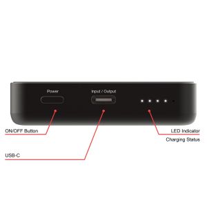 Външна батерия Verbatim Charge 'n' Go Essentials Power Bank Magnetic Wireless 10000mAh Black